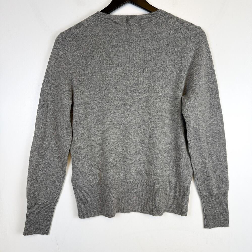 NWT J.Crew Classic Fit Crew 100% Cashmere Sweater Knit Heather Ash Gray $148 - S - Picture 6 of 8